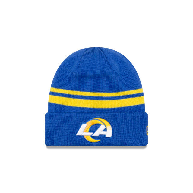 Los Angeles Rams New Era NFL Cuffed Knit Beanie Hat Royal Blue/Yellow ...