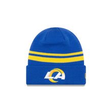 Load image into Gallery viewer, Los Angeles Rams New Era NFL Cuffed Knit Beanie Hat Royal Blue/Yellow Crown/Visor Team Color Logo
