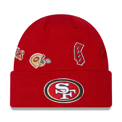 San Francisco 49ers New Era NFL Cuffed Knit Beanie Hat Red Crown/Visor Team Color Logo (Identity)