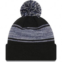 Load image into Gallery viewer, Dallas Cowboys New Era NFL Chilled Cuffed Pom Knit Hat Black/Gray Crown/Visor Team Color Logo
