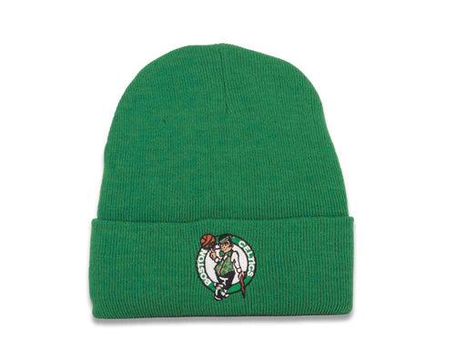 Boston Celtics New Era NBA Basic Cuffed Beanie Hat Green Crown/Visor Team Color Logo