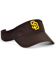 Load image into Gallery viewer, San Diego Padres &#39;47 Brand MLB Visor Brown Crown/Visor Yellow Logo
