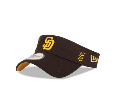 San Diego Padres New Era MLB Brown Crown Yellow Logo Visor/Vsr (2024 Spring Traning)