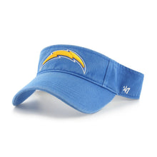 Load image into Gallery viewer, Los Angeles Chargers &#39;47 Brand NFL Clean Up Adjustable Visor Sky Blue Crown/Visor Team Color Logo
