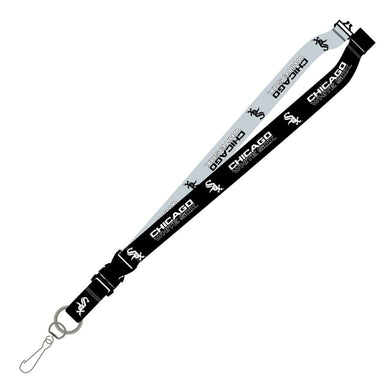 Chicago White Sox MLB 2-Tone Black/Gray Lanyard with Detachable Buckle