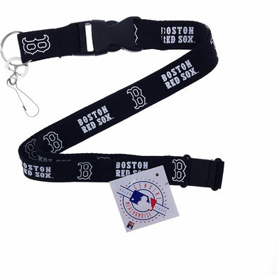 Boston Red Sox MLB Black Lanyard with Detachable Buckle