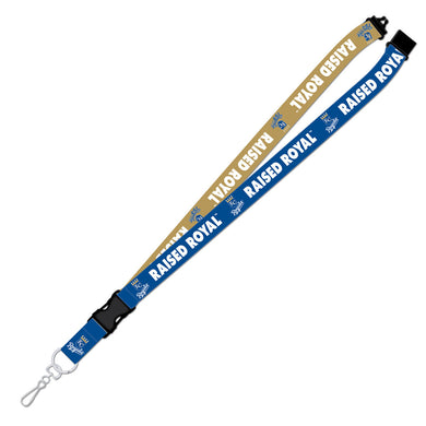 Kansas City Royals MLB 2-Tone Lanyard With Detachable Buckle (Raised Royal)