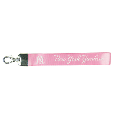 New York Yankees MLB Pink Wristlet Short Lanyard