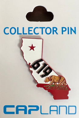 California Map 619 Collector Lapel Pin