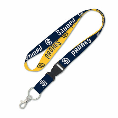 San Diego Padres MLB 2-Tone Navy Blue/Orange Lanyard with Detachable Buckle