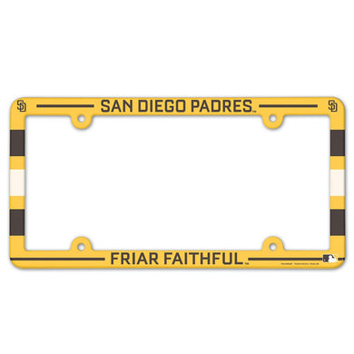 San Diego Padres WinCraft MLB Friar Faithful Slogan Car License Plate