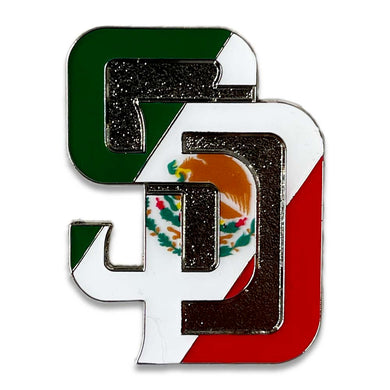 (Capland Exclusive) San Diego Padres WinCraft MLB Green/White/Red Mexico Flag Logo Lapel Pin