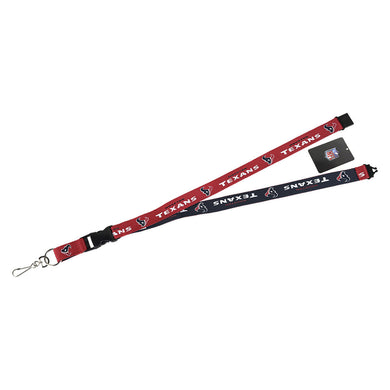 Houston Texans NFL Red/Navy Blue 2-Tone Lanyard With Detachable Buckle