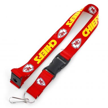 Kansas City Chiefs NFL Red/Yellow Lanyard with Detachable Buckle