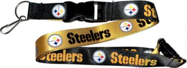Pittsburgh Steelers NFL 2-Tone Black/Yellow Lanyard with Detachable Buckle