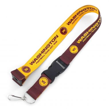Washington Redskins NFL 2-Tone Maroon/Yellow Lanyard with Detachable Buckle