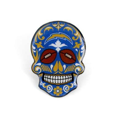 Los Angeles Chargers NFL Sky Blue/Yellow Pin (Sugar Skull)