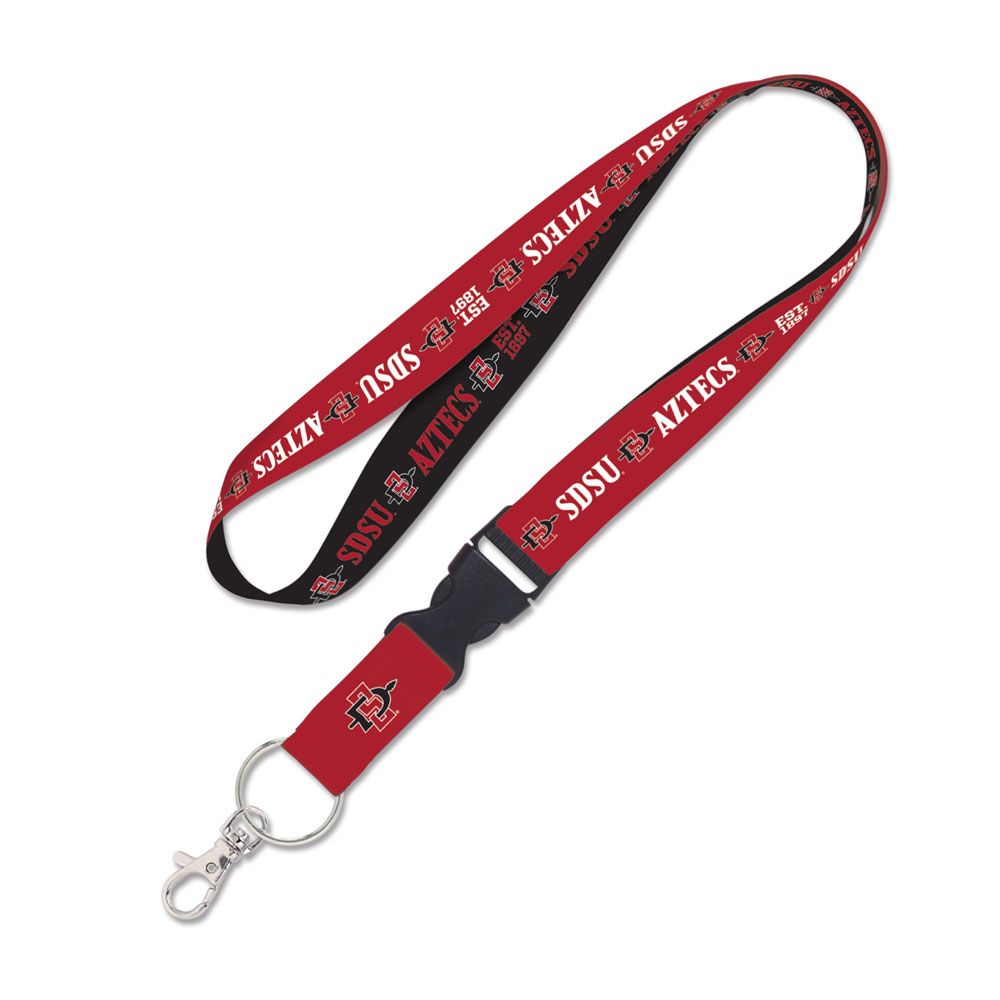 San Diego State Aztecs WinCraft NCAA Tam Color Lanyard with Detachable Buckle